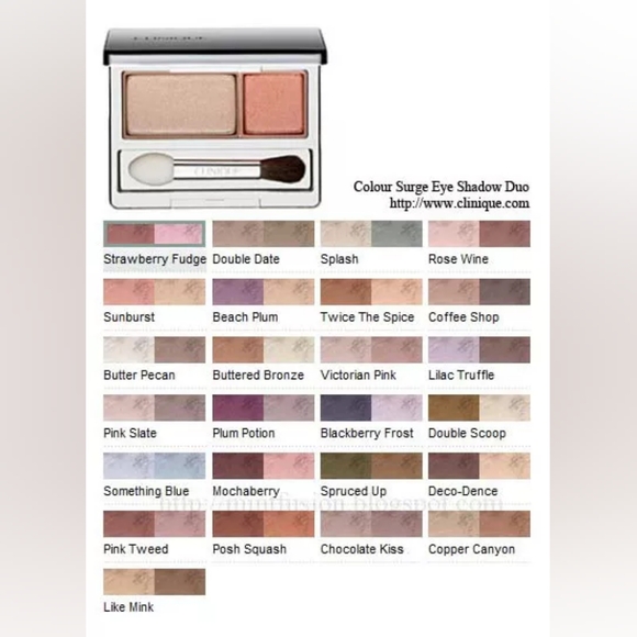 Clinique Duo All About Shadow Multi Shade Palette Clinique 14 Strawberry Fudge - Picture 6 of 6